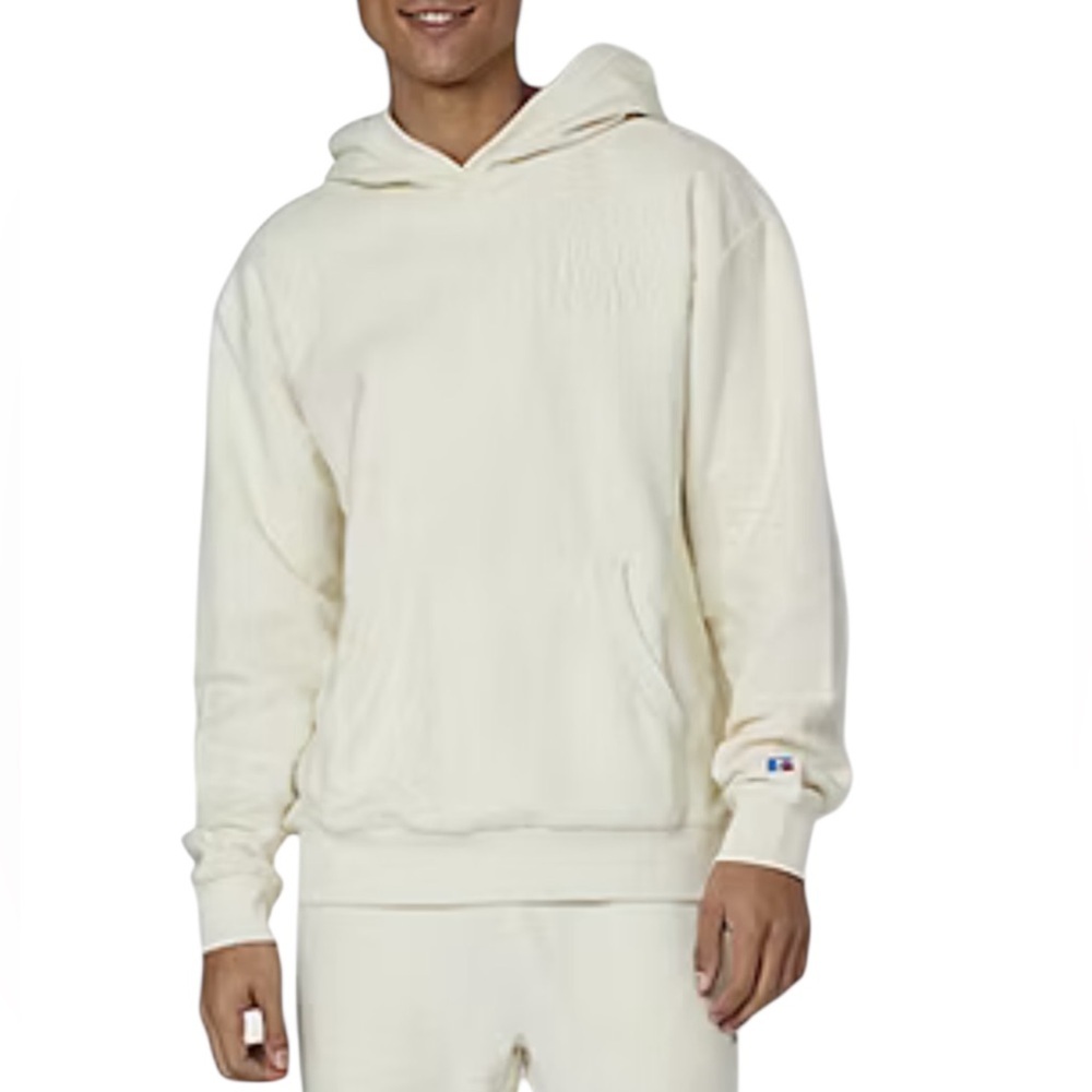 RUSSELL ATHLETIC NWT 
Chamois Hoodie Sweatshirt In Ivory  in Sz L & XL